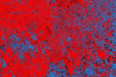 Kırmızı ve mavi renkli grunge duvar dokusu arkaplanı