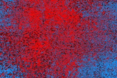 Kırmızı ve mavi renkli grunge duvar dokusu arkaplanı