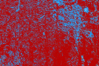 Kırık tarih arkaplanı olan kırmızı, mavi ve siyah grunge duvar