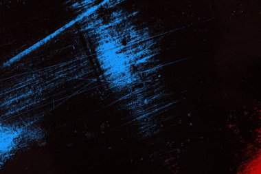 Kırık tarih arkaplanı olan kırmızı, mavi ve siyah grunge duvar