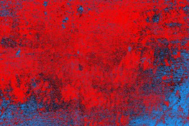 Kırmızı ve mavi renkli grunge duvar dokusu arkaplanı