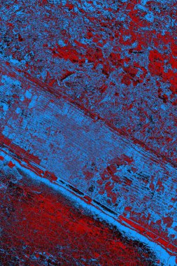 Çizik ve çatlaklarla metal doku