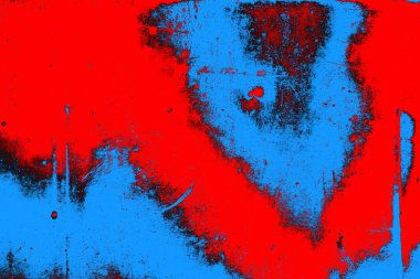 Kırmızı ve mavi renkli grunge duvar dokusu arkaplanı