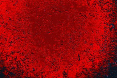 Kırmızı ve mavi renkli grungy duvar, desenli arka plan