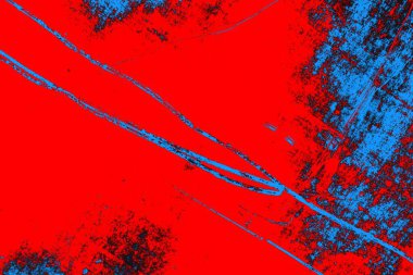 Neon kırmızı ve mavi renkli grunge duvar dokusu arkaplanı