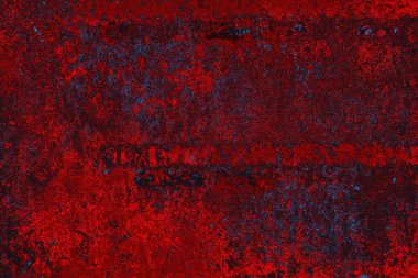 Parlak kırmızı ve mavi renkli grunge duvar dokusu arkaplanı