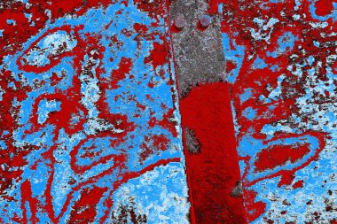 kırmızı, mavi ve siyah grunge duvar dokusu arkaplanı 