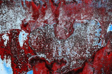 Dökülen boya paslı metal dokusu