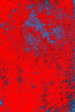 Neon kırmızı ve mavi renkli grunge duvar dokusu arkaplanı