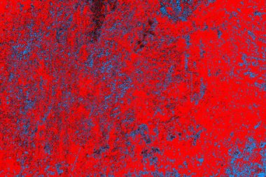 Neon kırmızı ve mavi renkli grunge duvar dokusu arkaplanı