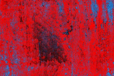 Parlak kırmızı ve mavi renkli grunge duvar dokusu arkaplanı