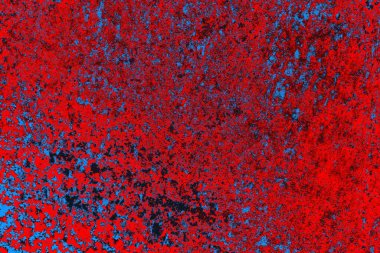 Neon kırmızı ve mavi renkli grunge duvar dokusu arkaplanı