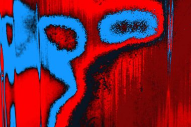 Neon kırmızı ve mavi renkli grunge duvar dokusu arkaplanı