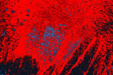 Kırmızı ve mavi renkli grungy duvar, desenli arka plan