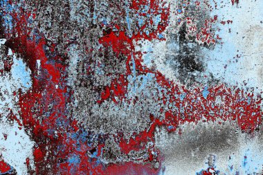 Dökülen boya paslı metal dokusu