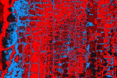 Kırmızı ve mavi renkli grunge duvar dokusu arkaplanı