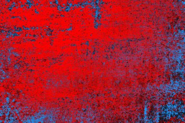 Kırmızı ve mavi renkli grunge duvar dokusu arkaplanı