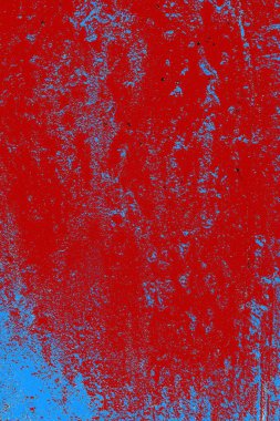 Kırık tarih arkaplanı olan kırmızı, mavi ve siyah grunge duvar