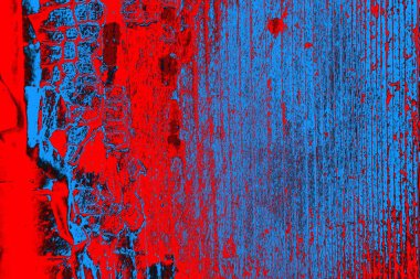 Kırmızı ve mavi renkli grunge duvar dokusu arkaplanı