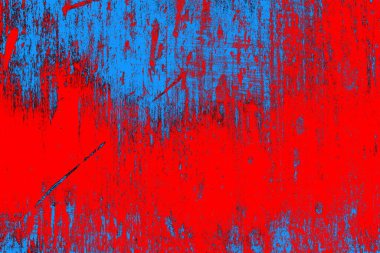 Neon kırmızı ve mavi renkli grunge duvar dokusu arkaplanı