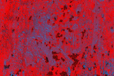 Parlak kırmızı ve mavi renkli grunge duvar dokusu arkaplanı