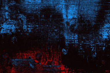 Koyu renkli ses, arka planda çatlaklar olan grunge duvar dokusu