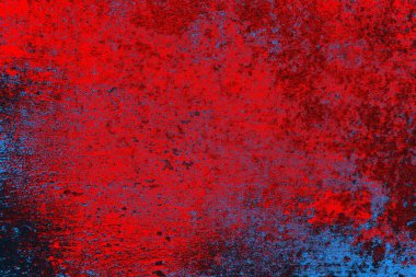 Kırmızı ve mavi renkli grunge duvar dokusu arkaplanı