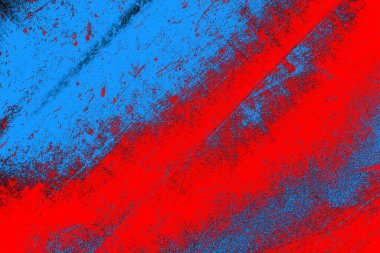 Neon kırmızı ve mavi renkli grunge duvar dokusu arkaplanı