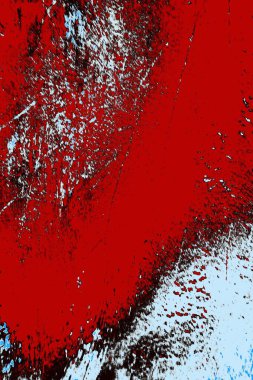 kırmızı mavi ve siyah duvar dokusu ve soyulmuş eski boya. 