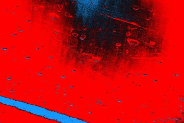 Neon kırmızı ve mavi renkli grunge duvar dokusu arkaplanı