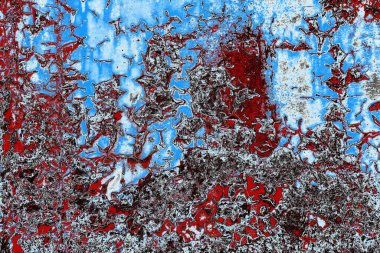Dökülen boya paslı metal dokusu
