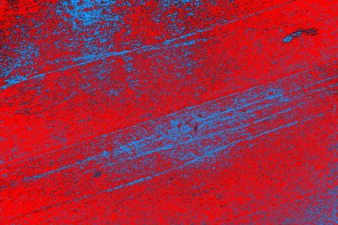 Neon kırmızı ve mavi renkli grunge duvar dokusu arkaplanı