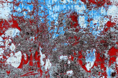 Dökülen boya paslı metal dokusu
