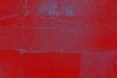 Kırık tarih arkaplanı olan kırmızı, mavi ve siyah grunge duvar