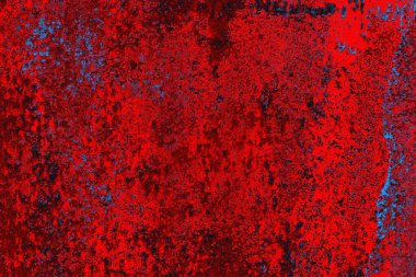 Parlak kırmızı ve mavi renkli grunge duvar dokusu arkaplanı