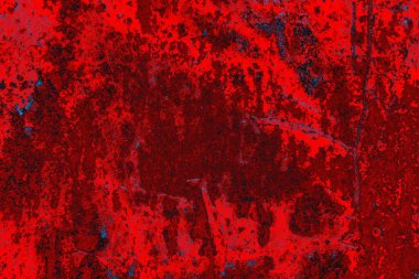 Neon kırmızı ve mavi renkli grunge duvar dokusu arkaplanı