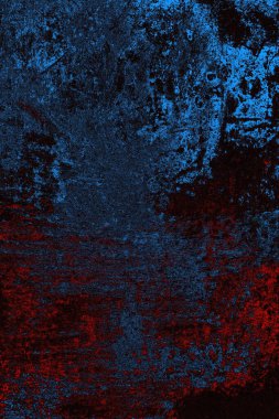 Koyu renkli ses, arka planda çatlaklar olan grunge duvar dokusu