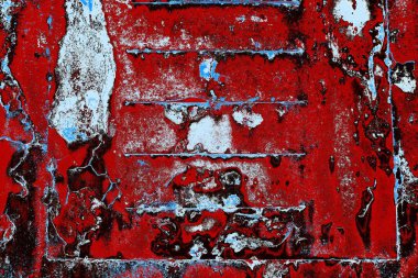 Dökülen boya paslı metal dokusu