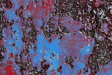 Dökülen boya paslı metal dokusu