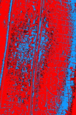 Kırmızı ve mavi renkli grunge duvar dokusu arkaplanı