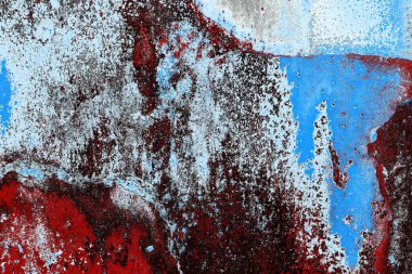 Dökülen boya paslı metal dokusu