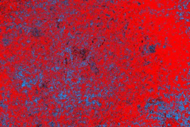 Neon kırmızı ve mavi renkli grunge duvar dokusu arkaplanı