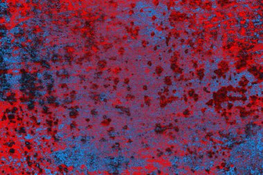 Neon kırmızı ve mavi renkli grunge duvar dokusu arkaplanı