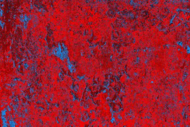 Kırmızı ve mavi renkli grunge duvar dokusu arkaplanı