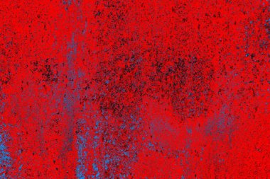 Parlak kırmızı ve mavi renkli grunge duvar dokusu arkaplanı