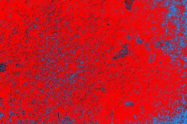 Neon kırmızı ve mavi renkli grunge duvar dokusu arkaplanı