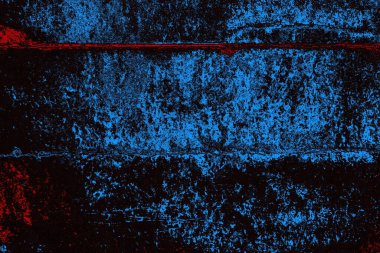 Kırık tarih arkaplanı olan kırmızı, mavi ve siyah grunge duvar