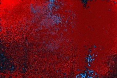 Parlak kırmızı ve mavi renkli grunge duvar dokusu arkaplanı