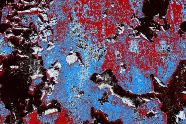 Dökülen boya paslı metal dokusu