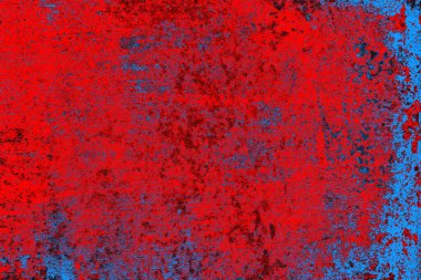 Kırmızı ve mavi renkli grunge duvar dokusu arkaplanı